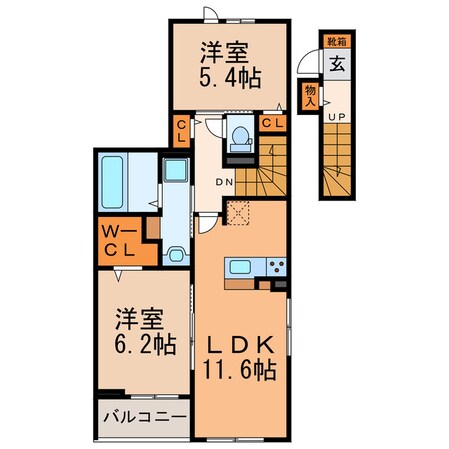 ハピネス（豊場下戸）の物件間取画像